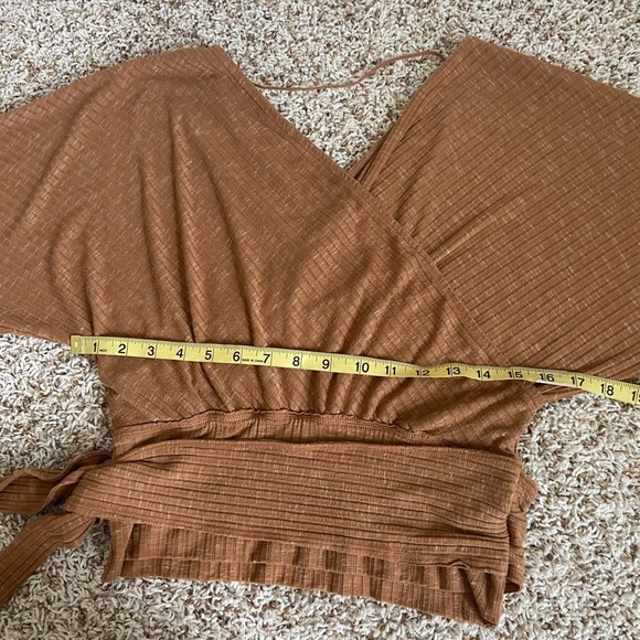 Free People East Coast Moroccan Spice Draped Dolman Sleeve Wrap Top - Picture 10 of 10